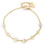 Złota bransoletka Guess literki GUESS CRYSTAL HARMONY JUBB02226JW (L)