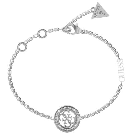 Srebrna bransoletka Guess z logo GUESS 4G LOOP JUBB02289JW