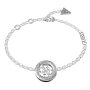 Srebrna bransoletka Guess z logo GUESS 4G LOOP JUBB02289JW