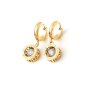 Złote kolczyki Guess SOLITAIRE wiszące z kryształem JUBE01463JW