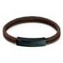 Brazowa bransoleta męska Calvin Klein Braided Bracelet 35000100