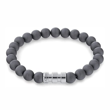 Czarna bransoleta męska kulki Calvin Klein Round Beaded Bracelet 35000105