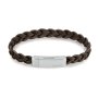 Brązowa bransoleta skórzana pleciona męska Calvin Klein Mens Magnetic Closure 35000131