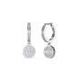 Srebrne kolczyki Guess HUGGIE ME z zawieszką moneta JUBE03137JW