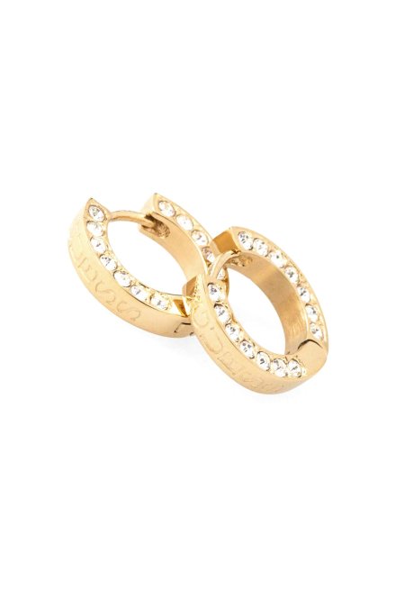 Złote kolczyki koła Guess CIRCLE LIGHTS JUBE03160JW