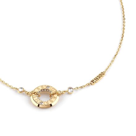 Złoty naszyjnik Guess wisiorek z monetą JUST GUESS JUBN03110JW