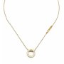 Złoty naszyjnik Guess wisiorek z monetą CIRCLE LIGHTS JUBN03168JW
