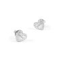 Srebrne kolczyki Guess serca wkrętki GUESS HEART TO HEART JUBE01082JW