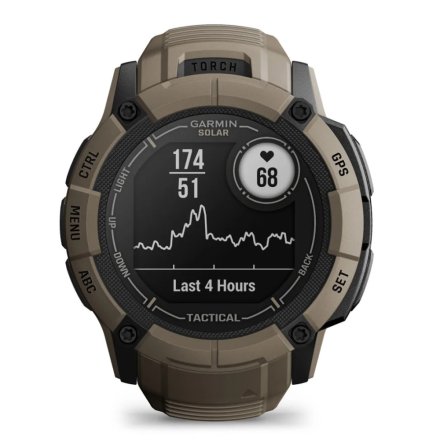 GARMIN Zegarek Instinct 2X Solar Tactical Jasnobrązowy 010-02805-02