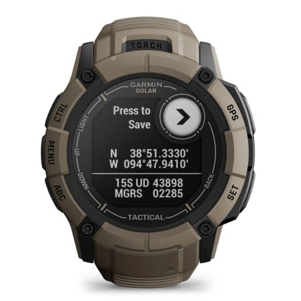 GARMIN Zegarek Instinct 2X Solar Tactical Jasnobrązowy 010-02805-02