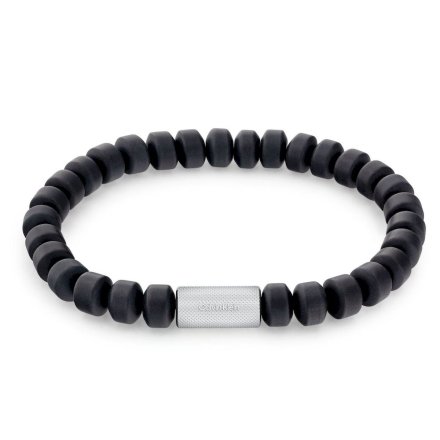 Czarna bransoleta męska kulki Calvin Klein Barrel Bracelet  35000205