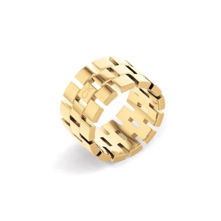Złoty pierścionek Calvin Klein Geometric 35000325B