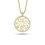 Złoty naszyjnik damski Fossil Sutton z okrągłą zawieszką JF04121710