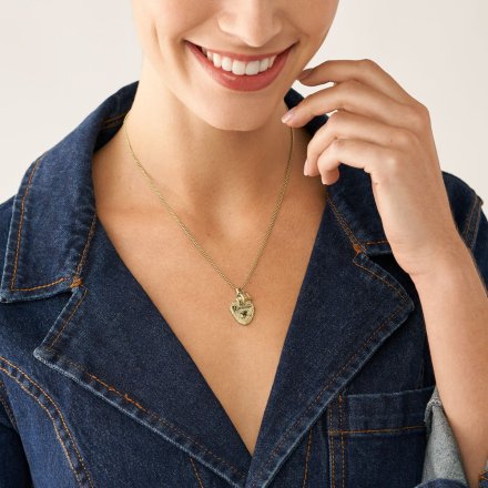 Złoty limitowany naszyjnik damski Fossil Harry Potter Ravenclaw JF04300710