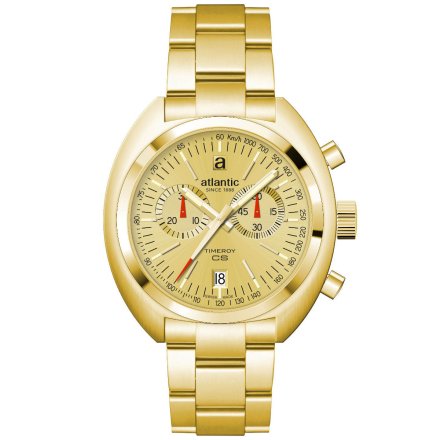 Złoty zegarek Męski Atlantic Timeroy Chrono NE z bransoletą  70467.45.39