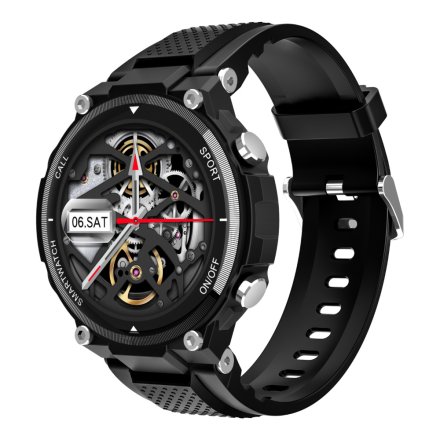 Smartwatch z funkcją rozmowy czarny Pacific 34-01 Sport Kroki Kalorie Puls