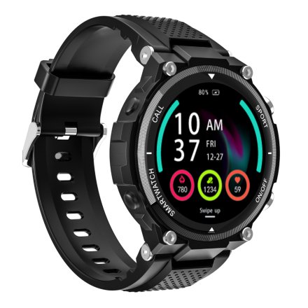 Smartwatch z funkcją rozmowy czarny Pacific 34-01 Sport Kroki Kalorie Puls