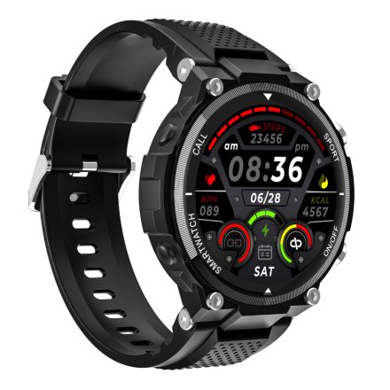 Smartwatch z funkcją rozmowy czarny Pacific 34-01 Sport Kroki Kalorie Puls