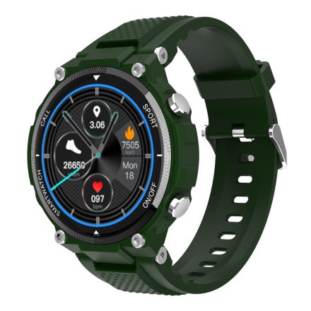 Smartwatch z funkcją rozmowy zielony Pacific 34-02 Sport Kroki Kalorie Puls