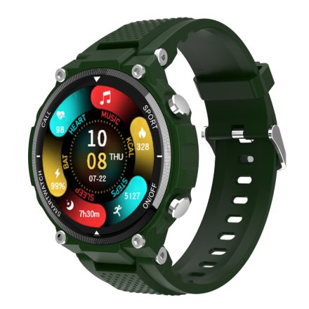 Smartwatch z funkcją rozmowy zielony Pacific 34-02 Sport Kroki Kalorie Puls