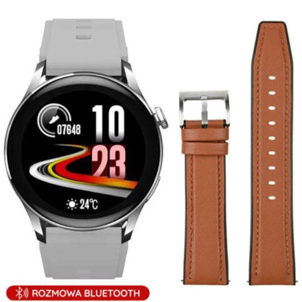 Smartwatch z funkcją rozmowy srebrny Pacific 35-02 Sport Kroki Kalorie Puls