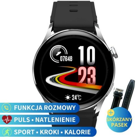 Smartwatch z funkcją rozmowy srebrny Pacific 35-03 Sport Kroki Kalorie Puls