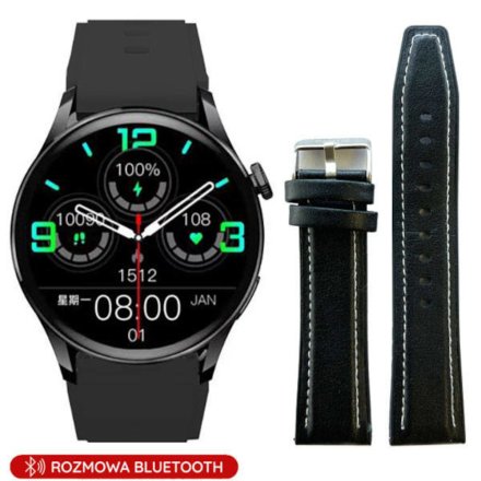 Smartwatch z funkcją rozmowy czarny Pacific 35-04 Sport Kroki Kalorie Puls
