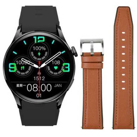 Smartwatch z funkcją rozmowy czarny Pacific 35-05 Sport Kroki Kalorie Puls