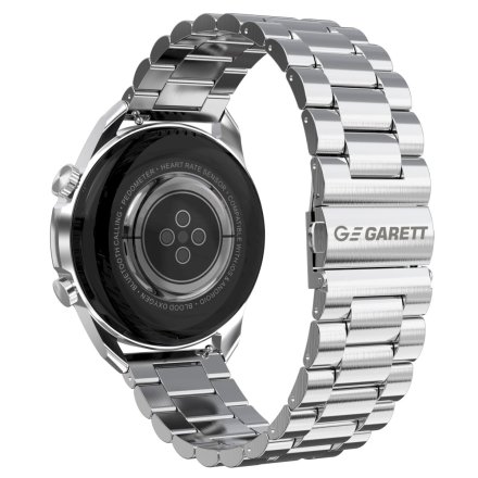 Smartwatch Garett V10 srebrny stalowy + pasek 5904238485606