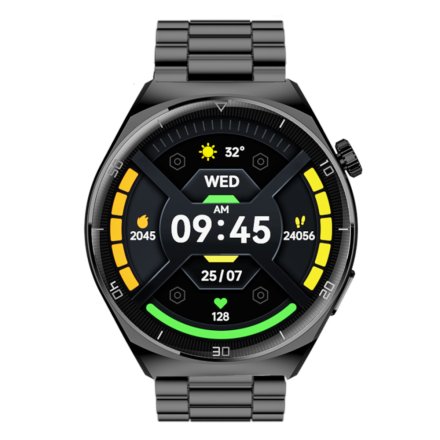 Smartwatch Garett V12 czarny stalowy + pasek 5904238485620