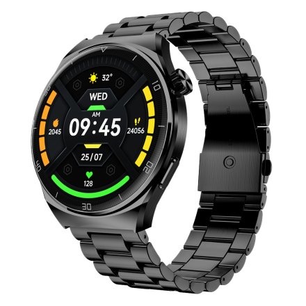 Smartwatch Garett V12 czarny stalowy + pasek