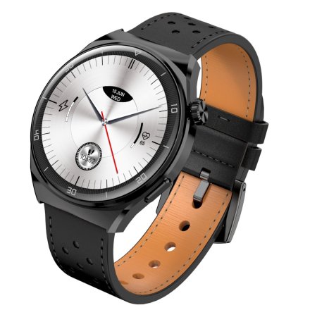 Smartwatch Garett V12 czarny skórzany + pasek 5904238485613