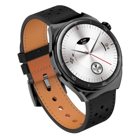 Smartwatch Garett V12 czarny skórzany + pasek 5904238485613