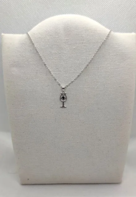 Srebrny naszyjnik z zawieszką kieliszek GR33 • Srebro 925