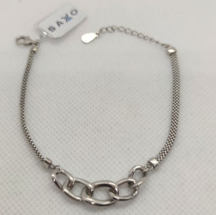 Srebrna bransoletka damska z łańcuchami GR54 • Srebro 925