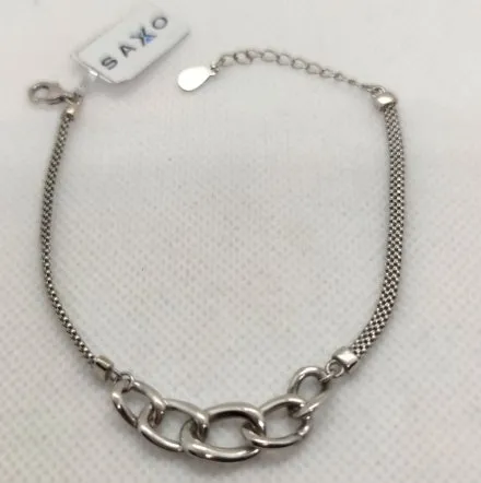 Srebrna bransoletka damska z łańcuchami GR54 • Srebro 925