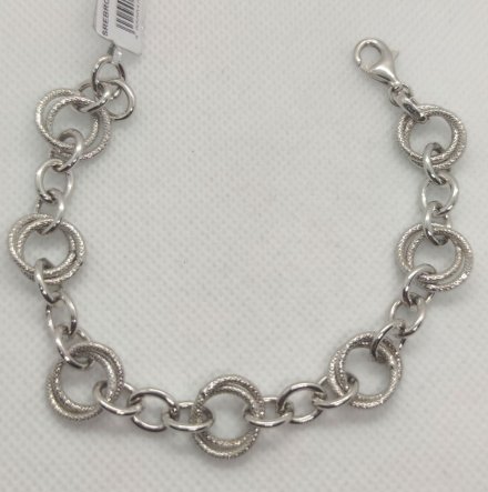 Srebrna bransoletka damska  łańcuchy GR155 • Srebro 925