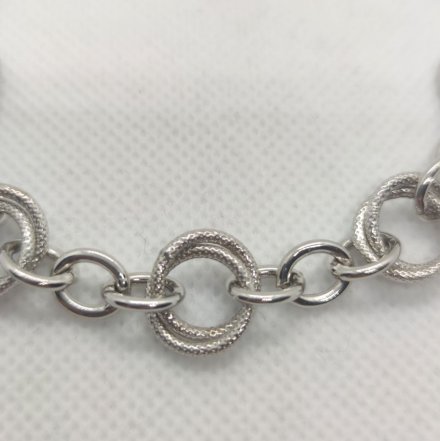 Srebrna bransoletka damska  łańcuchy GR155 • Srebro 925