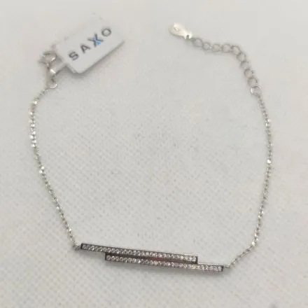 Srebrna bransoletka damska z ozdobą z cyrkoni GR29 • Srebro 925