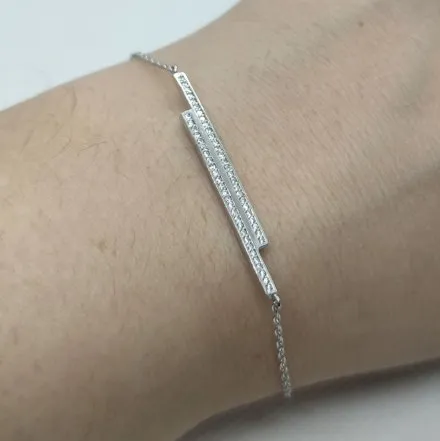 Srebrna bransoletka damska z ozdobą z cyrkoni GR29 • Srebro 925