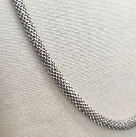 Srebrny łańcuszek szeroka siatka GR119 • Srebro 925
