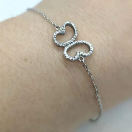 Srebrna bransoletka z motylkiem GR20 • Srebro 925