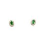 Srebrne kolczyki z zieloną cyrkonią GR33 • Srebro 925