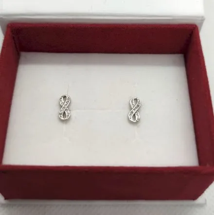 Srebrne kolczyki z nieskończonością GR18 • Srebro 925