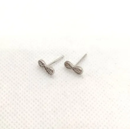 Srebrne kolczyki z nieskończonością GR18 • Srebro 925