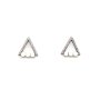 Srebrne kolczyki trójkąty z perełkami GR36 • Srebro 925
