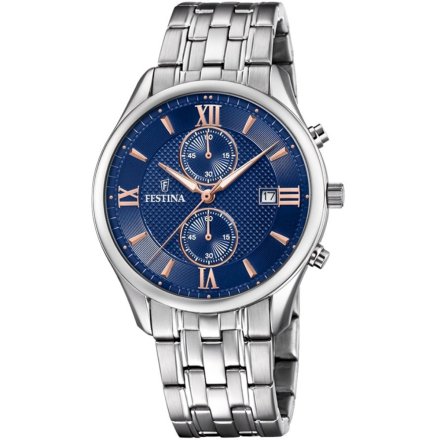 Zegarek Męski Festina  Retro  F6854/7  z niebieska tarcza