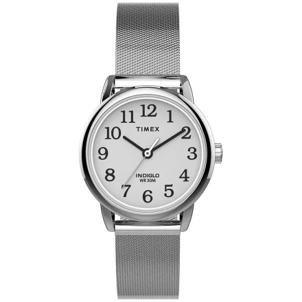 Srebrny zegarek Timex Easy Reader z bransoletką TW2U07900
