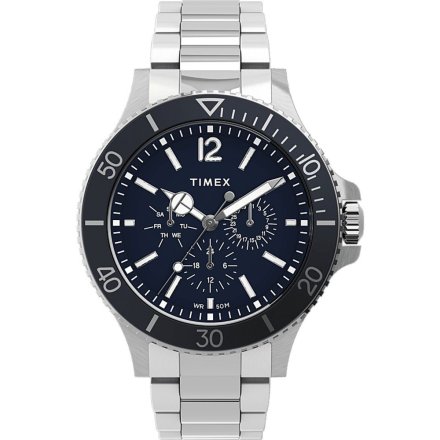 Męski zegarek Timex  Expedition Military Navi srebrny z bransoletką TW2U13200