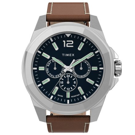 Męski zegarek Timex City Essex Avenue srebrny z paskiem TW2U42800